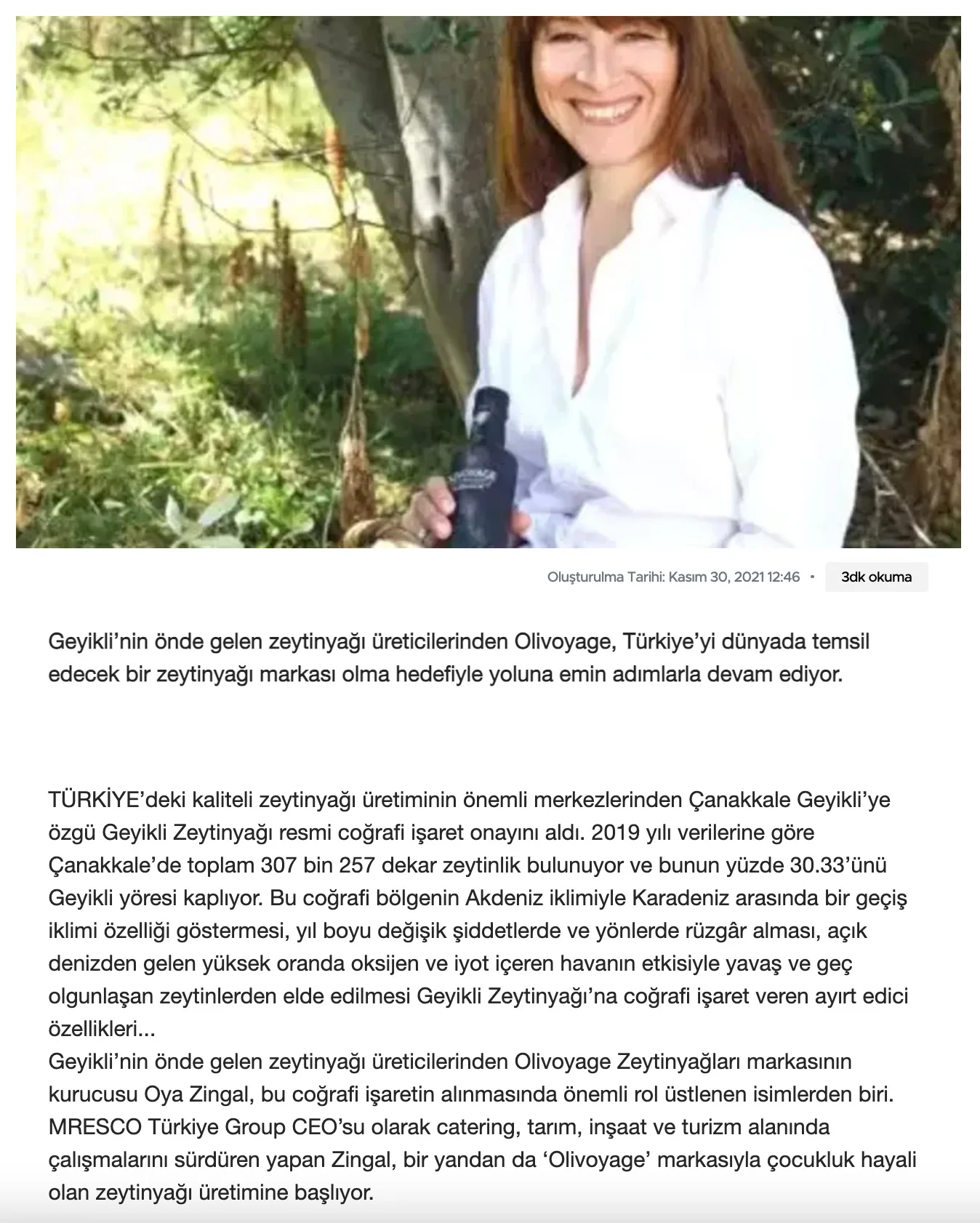 Geyikli zeytinyağını dünyaya tanıtıyor - Hürriyet